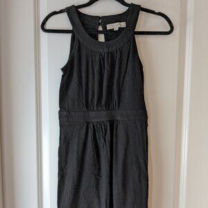 Black, cotton LOFT XXS mini-dress